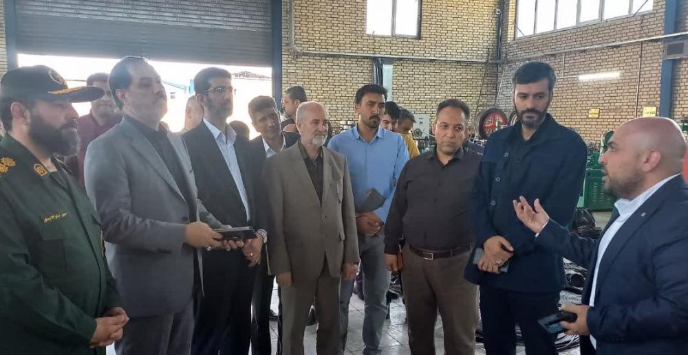 بازدید از واحد صنعتی تولیدی شیلنگ های مصلح